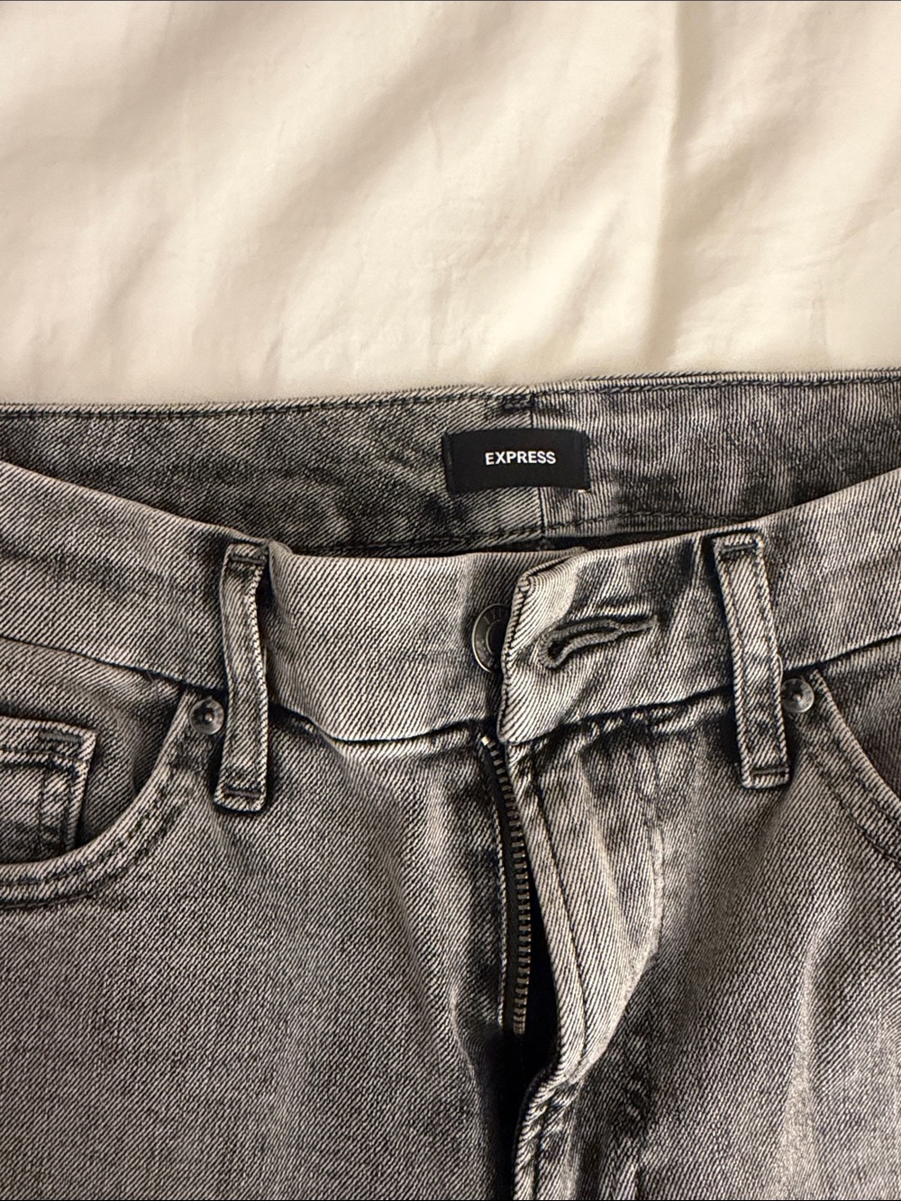 Express High Rise Straight Ankle Jeans - Picture 3 of 5